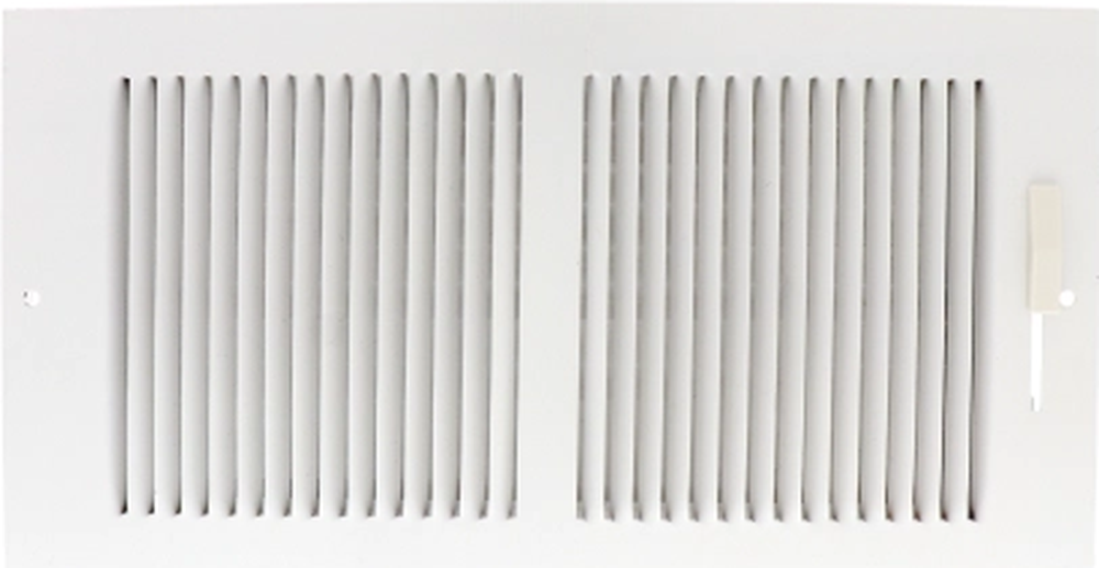 Steel Baseboard Register with Plate Damper
