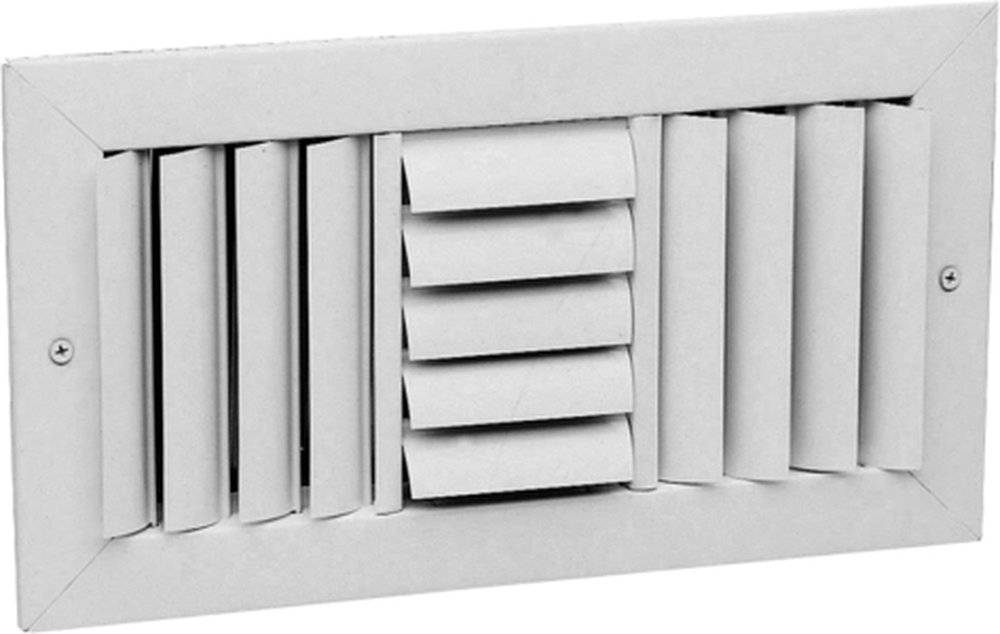 Steel Register Vertical Fins, MS damper