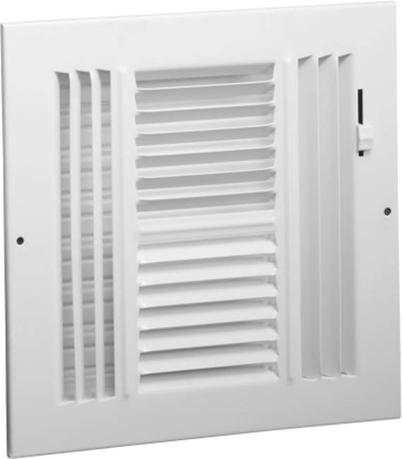 Steel Register Horizontal Fins, MS damper