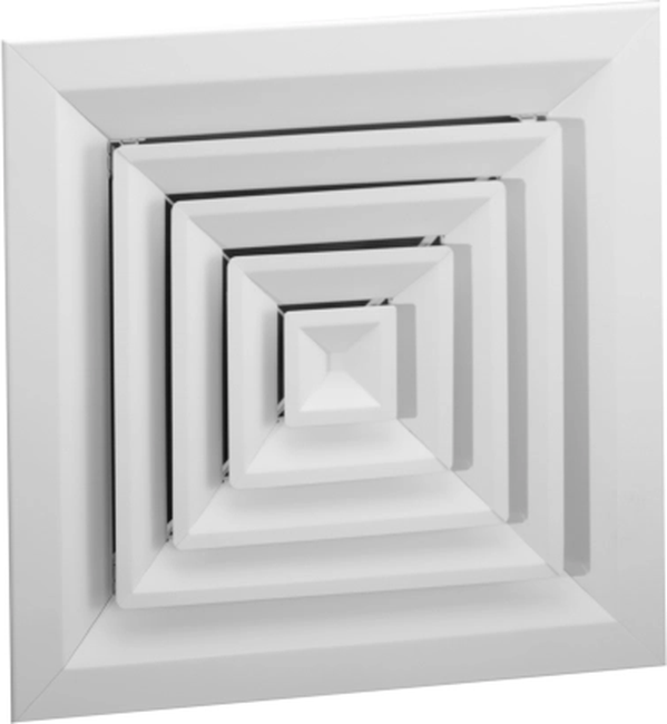 Aluminum 1-way Ceiling Diffuser, MS or OBD damper