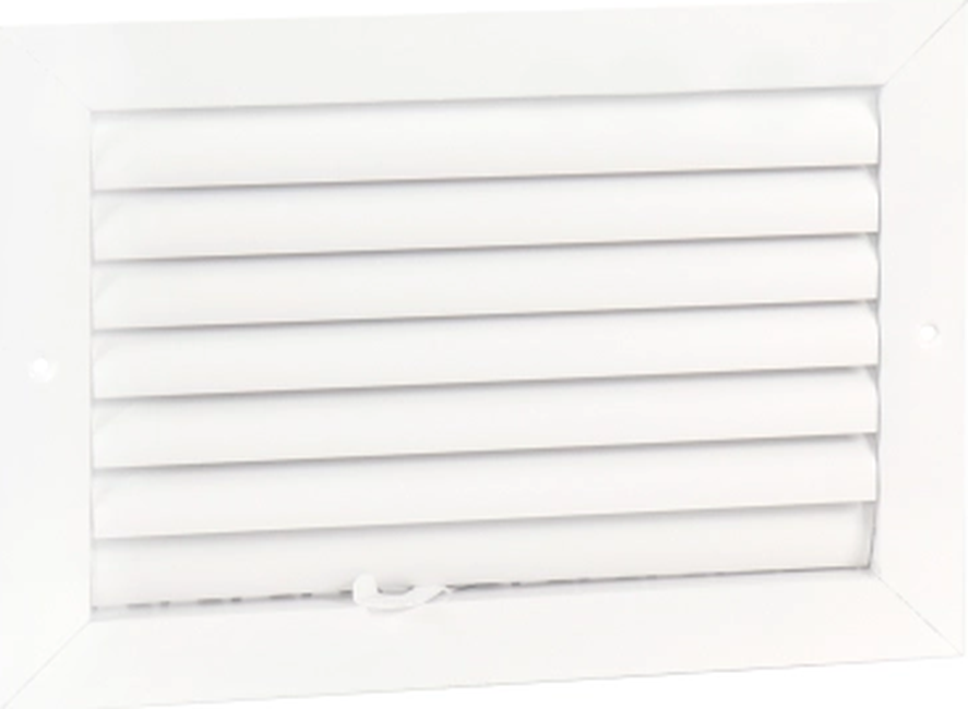 Aluminum Curved-Blade, 3-way Register, No damper