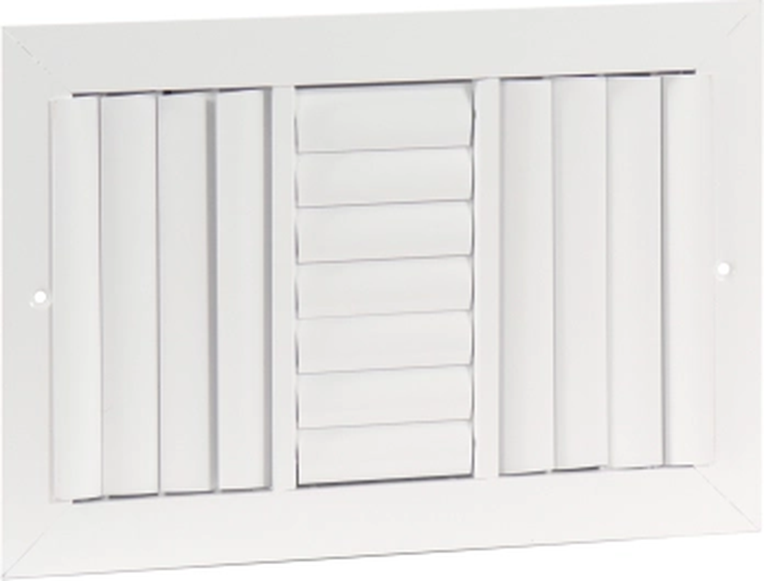 Aluminum Curved-Blade, 4-way Register, OBD damper