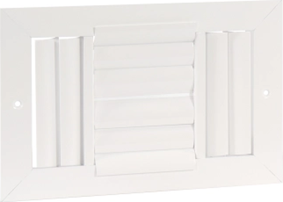 Aluminum Curved-Blade, 1-way Register, No damper