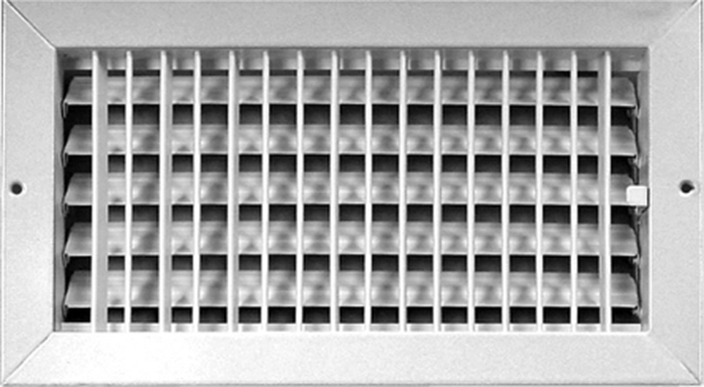 Aluminum Curved-Blade Register, MS damper