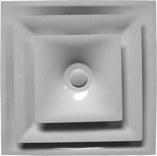 Steel Plate Diffuser, 6in.-14in. Fixed Collars, wit...
