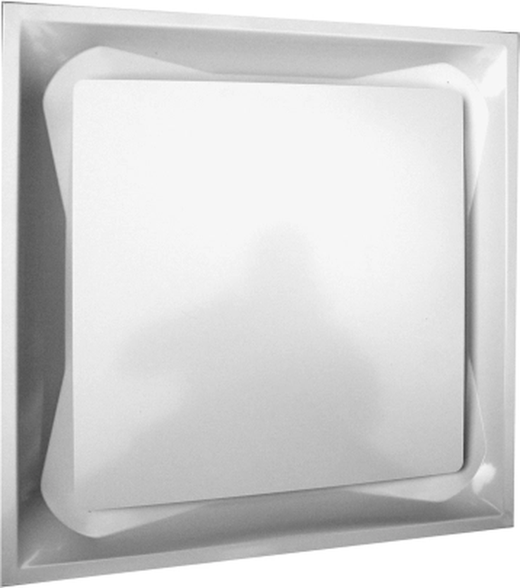 Steel High Volume Supply Diffuser, 4-way, 3 Cone De...