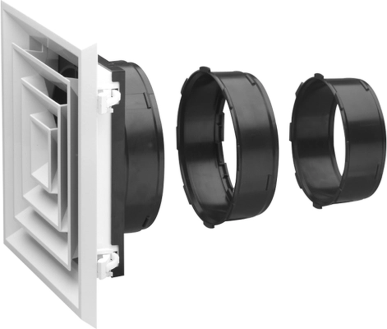 Steel Louvered Ceiling Diffuser, Flat Margin